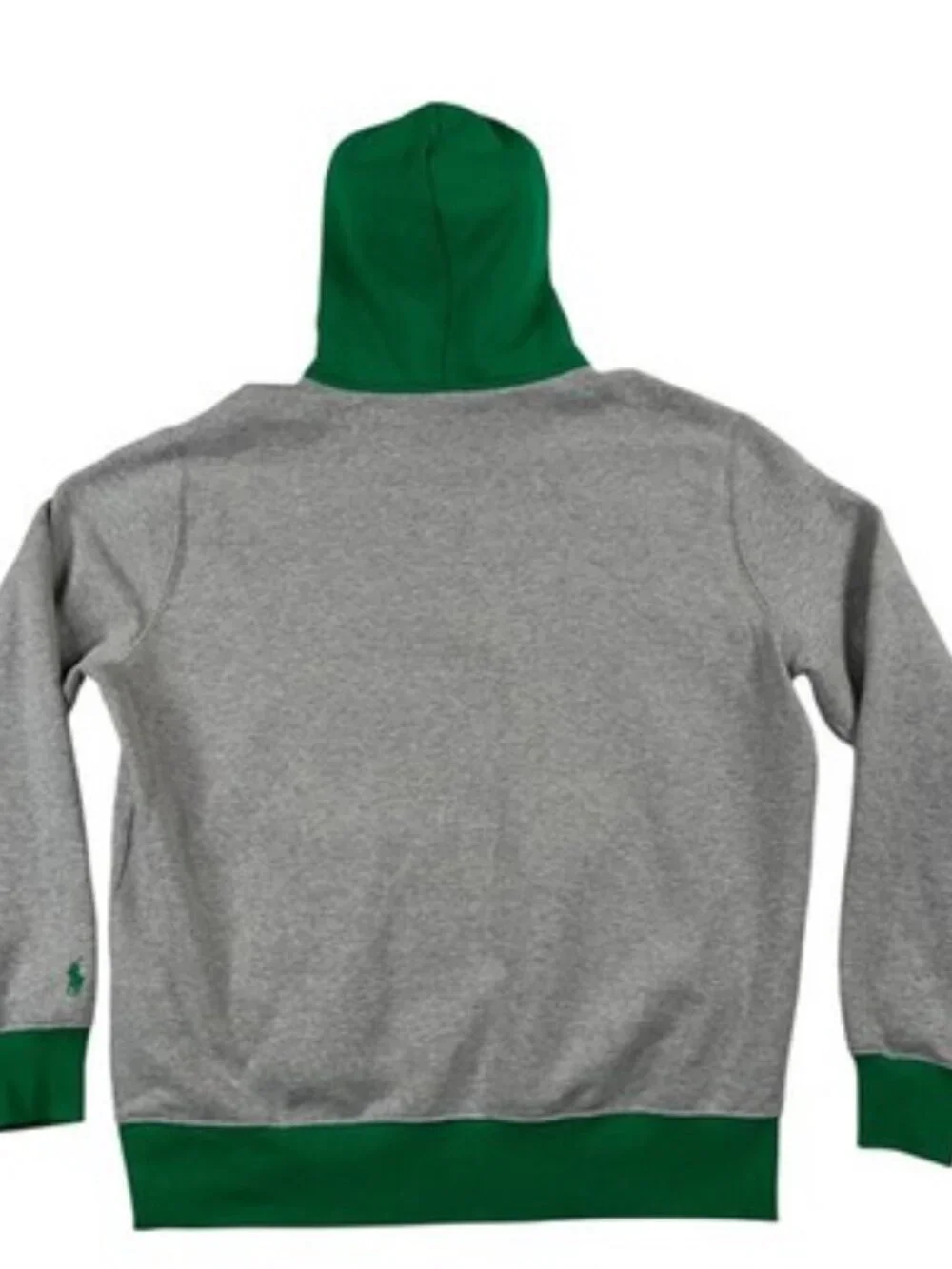 Polo Ralph Lauren Mens Large Inspire Colorblock Hoodie Spellout Gray Green NWOT